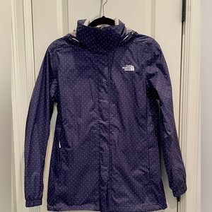 The North Face Women’s Polka Dot Navy Rain Jacket